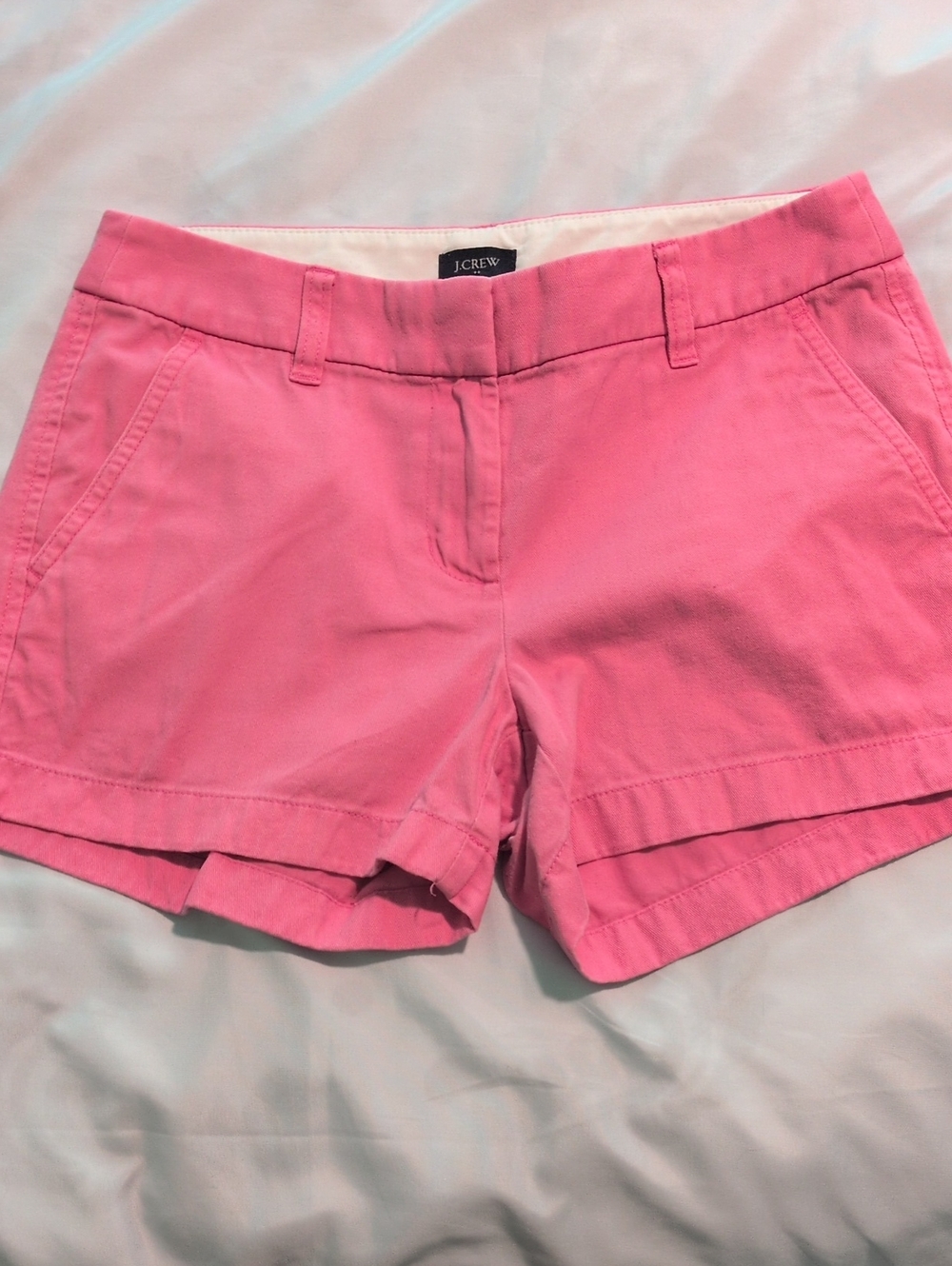 J. Crew Bright Pink Cotton Chino Shorts Size 0